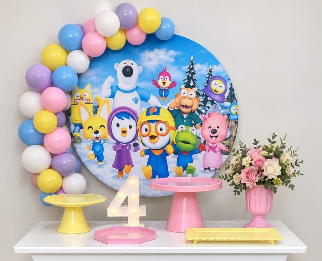 Pororo O Pequeno Pinguim Feminino Festa Na Mesa M - A FESTA E DECORAÇÃO