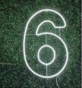 Número 6 Led    - A FESTA E DECORAÇÃO