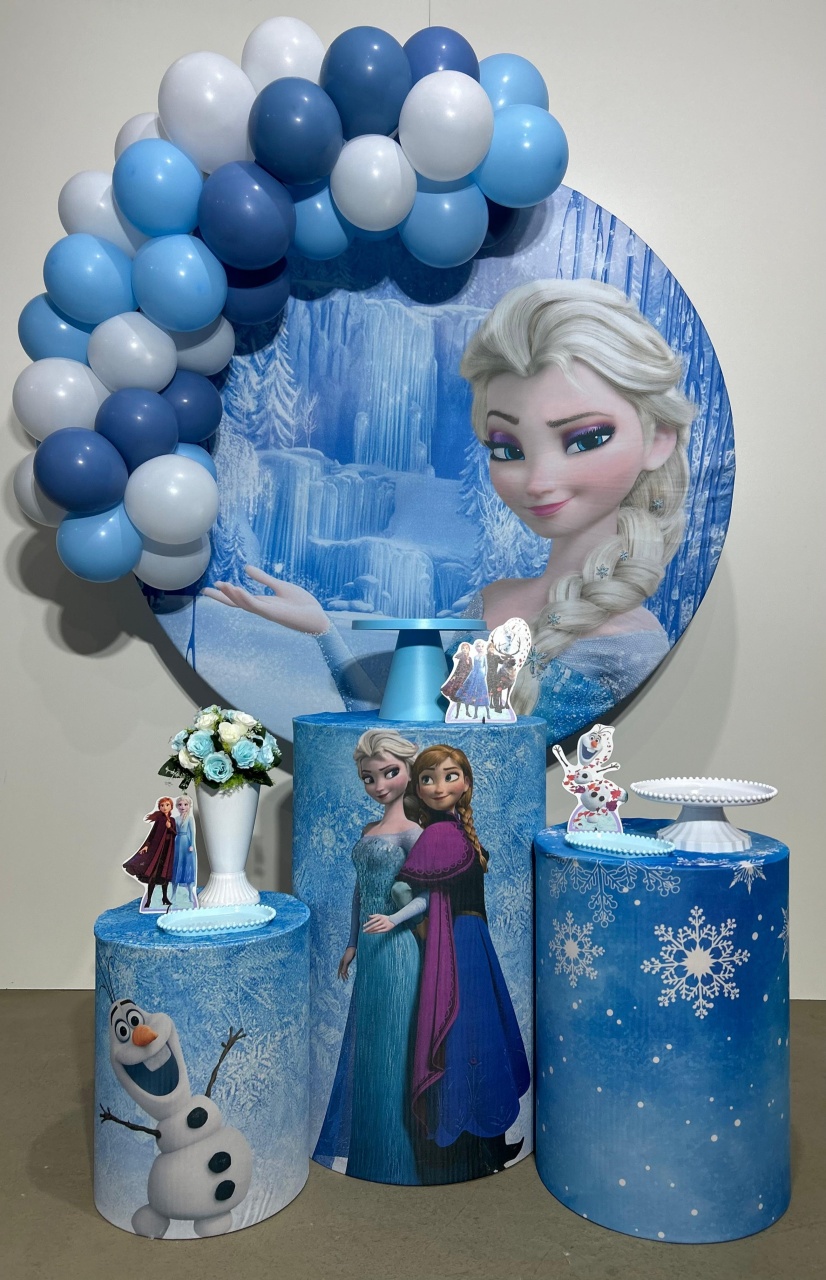 Kit Completo Com Balões Frozen Sozinha - A FESTA E DECORAÇÃO