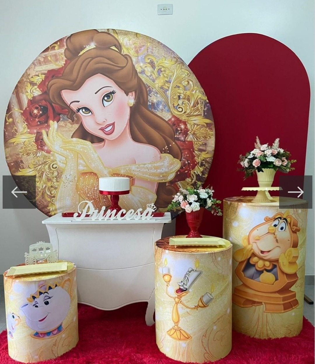 Kit Completo Com Balão Bella E A Fera - A FESTA E DECORAÇÃO