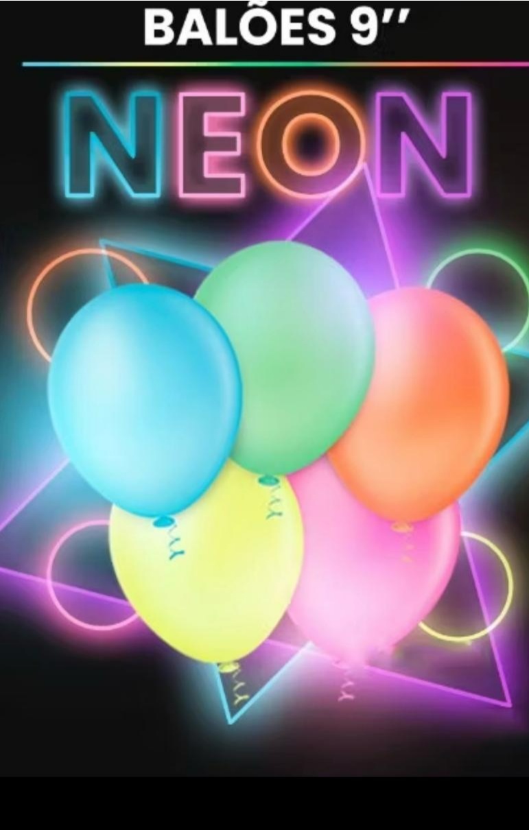 Balão 9 Liso Neon - A FESTA E DECORAÇÃO