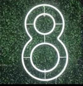 Número 8 Led      - A FESTA E DECORAÇÃO