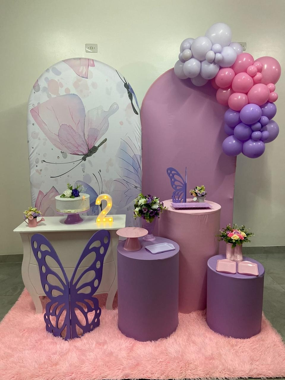 Borboleta Rosa E Lilas Kit Especial - A FESTA E DECORAÇÃO
