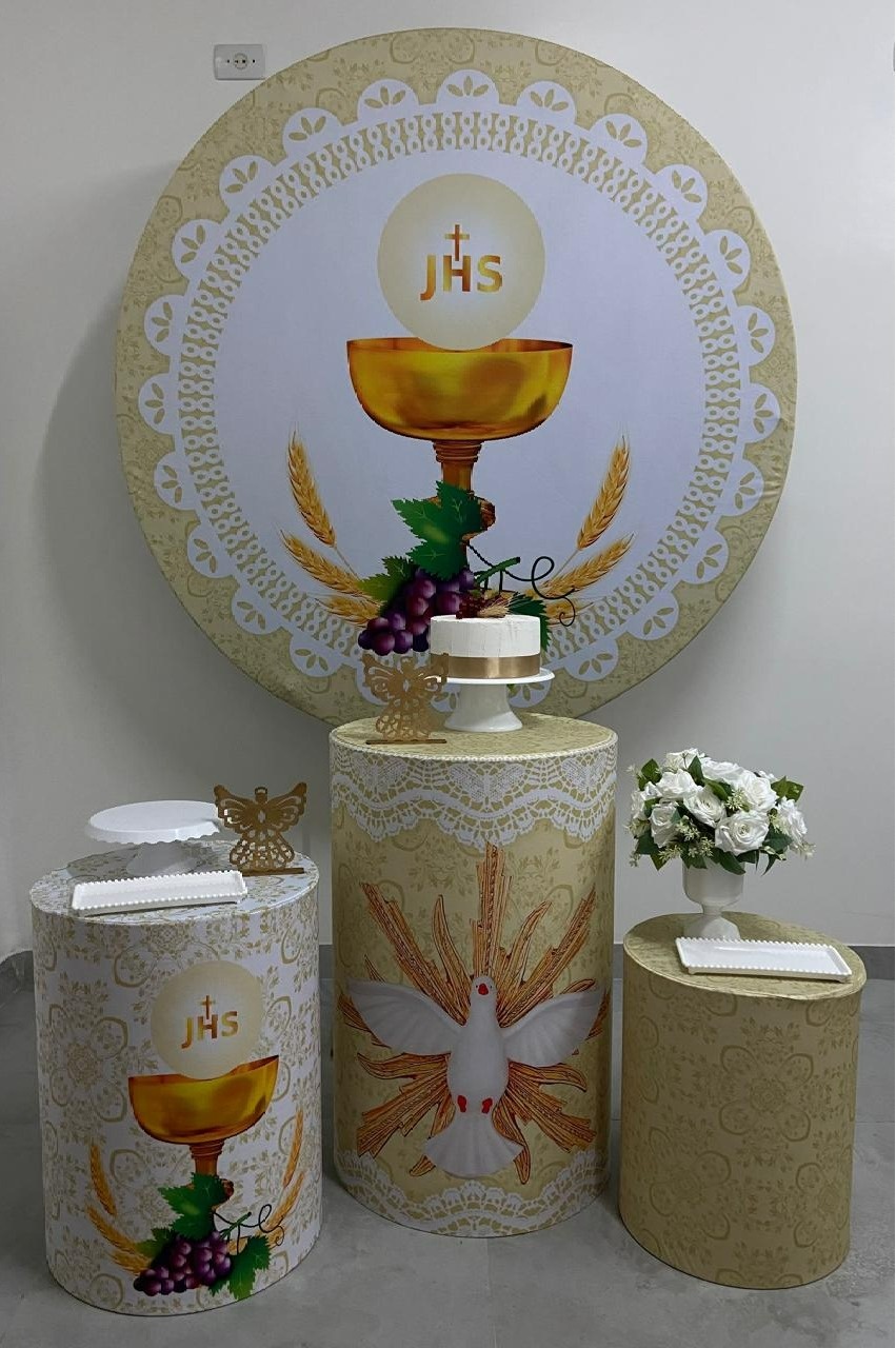 Kit Básico Cálice Dourado Eucaristia - A FESTA E DECORAÇÃO