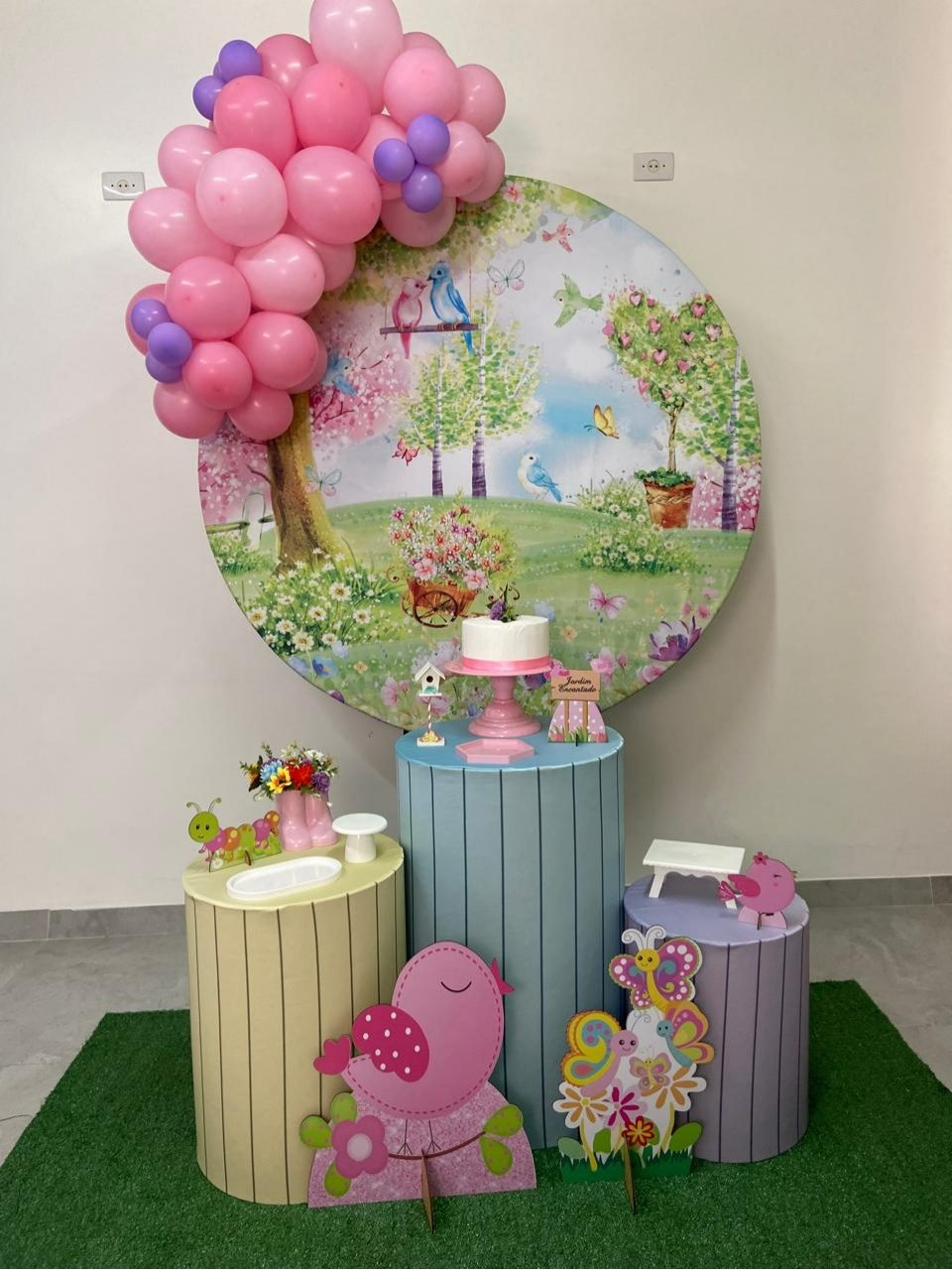 Kit Completo Com Balões Jardim Encantado  - A FESTA E DECORAÇÃO