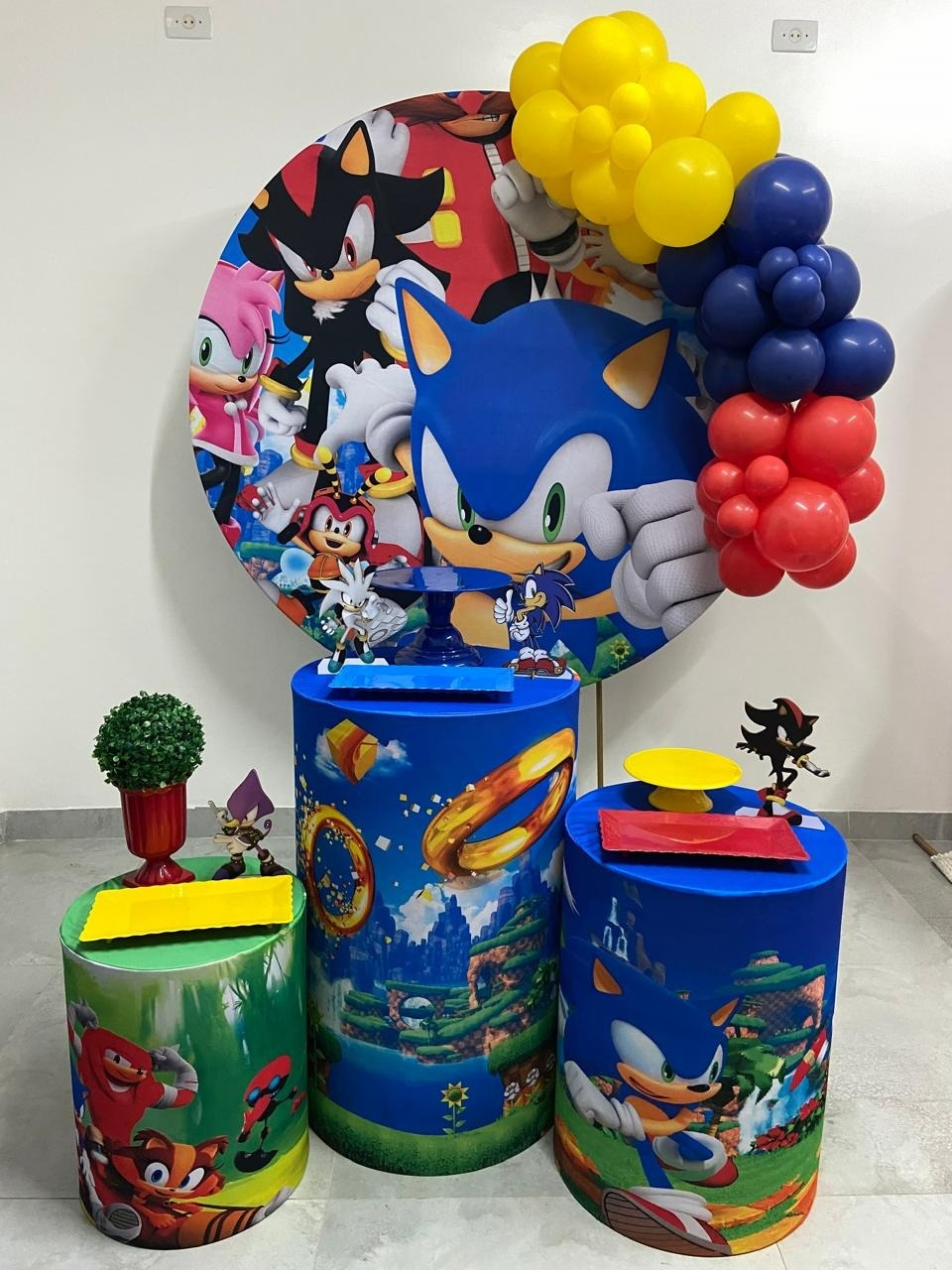 Kit Completo Com Balão Sonic - A FESTA E DECORAÇÃO