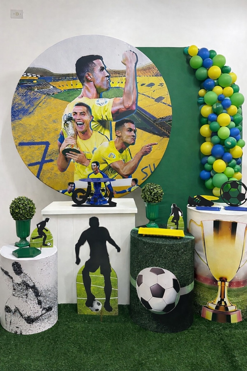 Cristiano Ronaldo Futebol Kit Super Luxo  - A FESTA E DECORAÇÃO