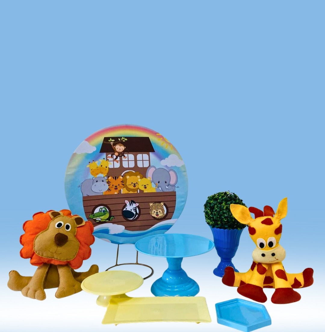 Kit Festa Na Mesa M Arca de Noé (Animais)  - A FESTA E DECORAÇÃO