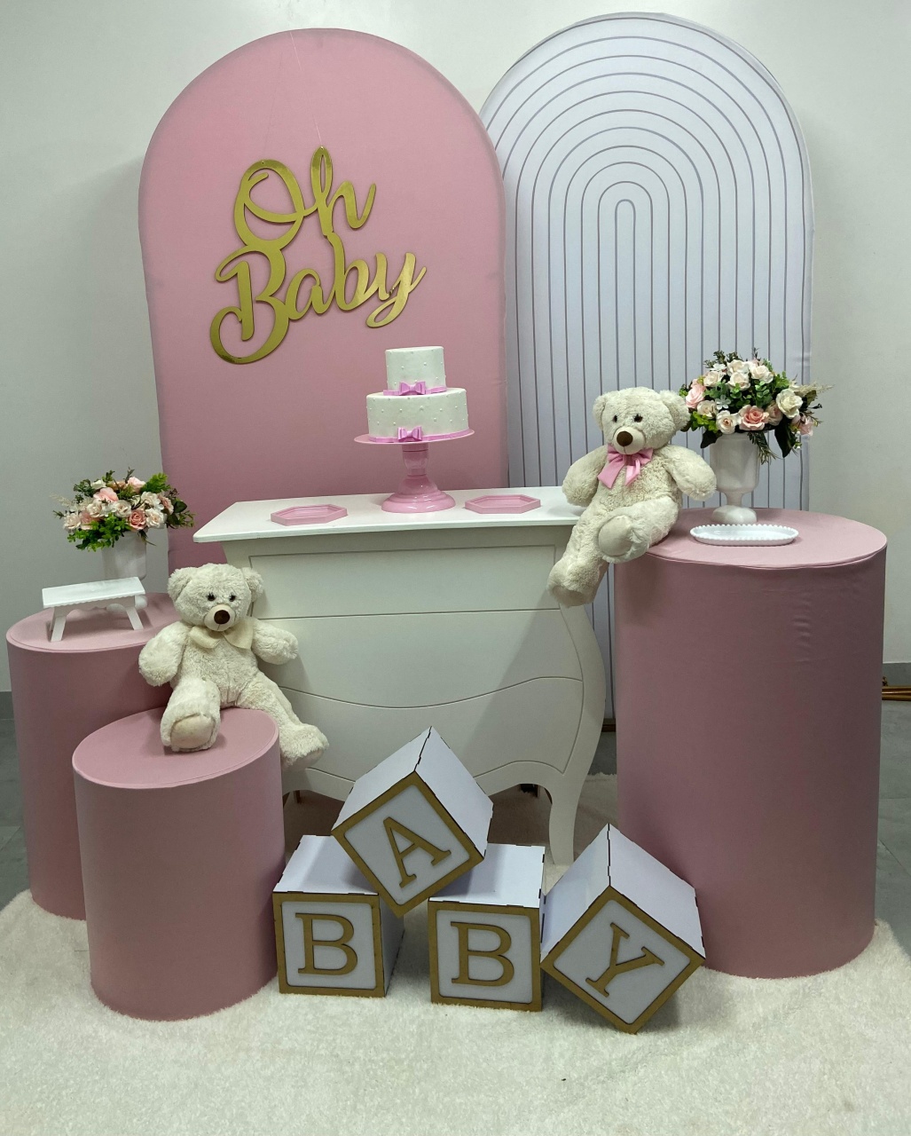 Oh Baby  Romano Rosa   - A FESTA E DECORAÇÃO