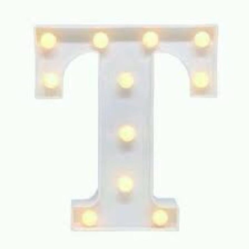 Letra T Luminosa 22Cm - A FESTA E DECORAÇÃO