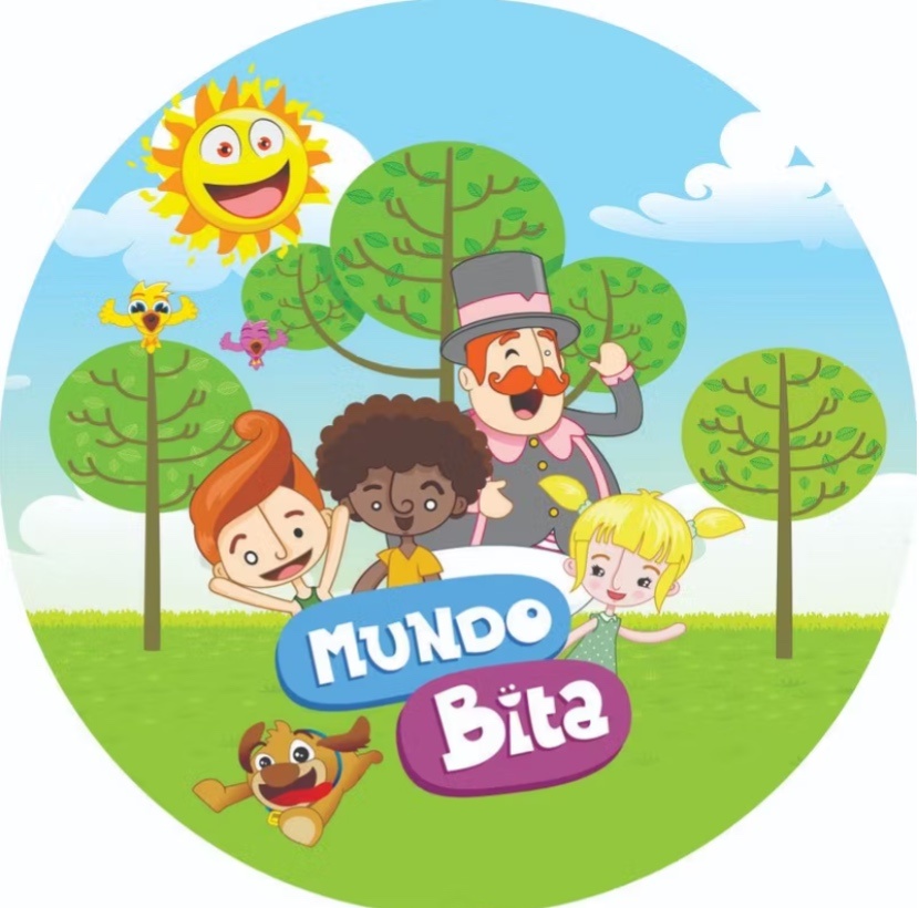 Capa Painel Redondo 1,5 Mundo Bita - A FESTA E DECORAÇÃO