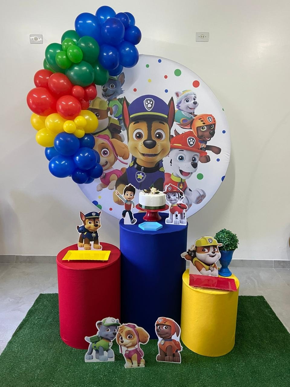 Kit Completo Com Balão Patrulha Canina 1  - A FESTA E DECORAÇÃO