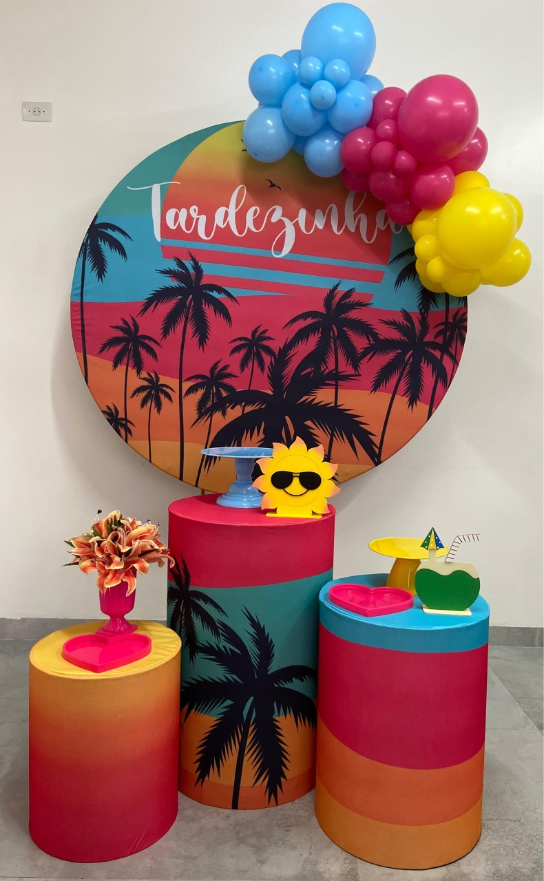 Kit Completo Com Balão Tardezinha  - A FESTA E DECORAÇÃO
