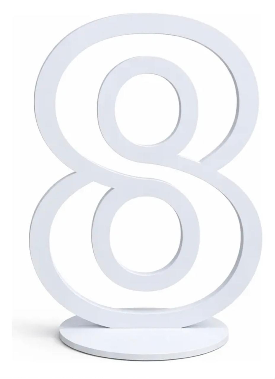 Número 8 de Chão Mdf 60Cm - A FESTA E DECORAÇÃO