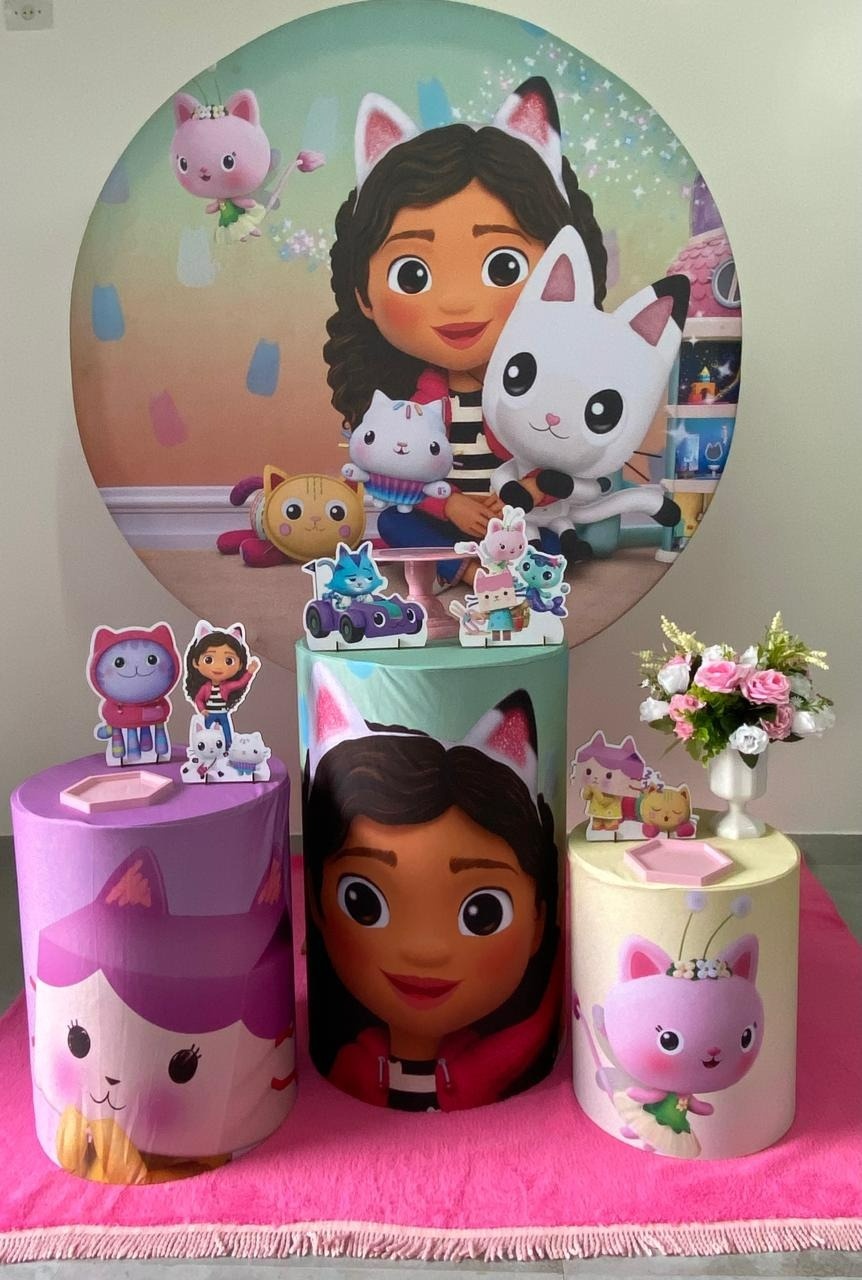 Kit Completo Com Balões Casa Mágica da Gabby  - A FESTA E DECORAÇÃO