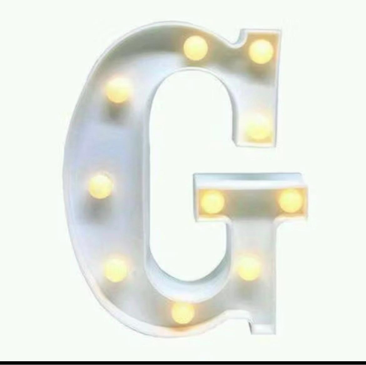Letra G Luminosa - A FESTA E DECORAÇÃO