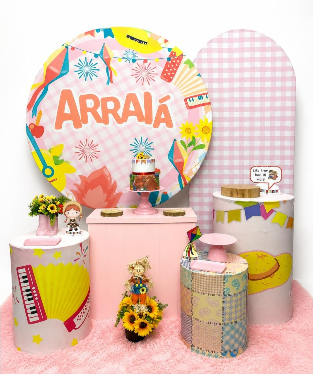 Arraiá Rosa Kit Luxo - A FESTA E DECORAÇÃO