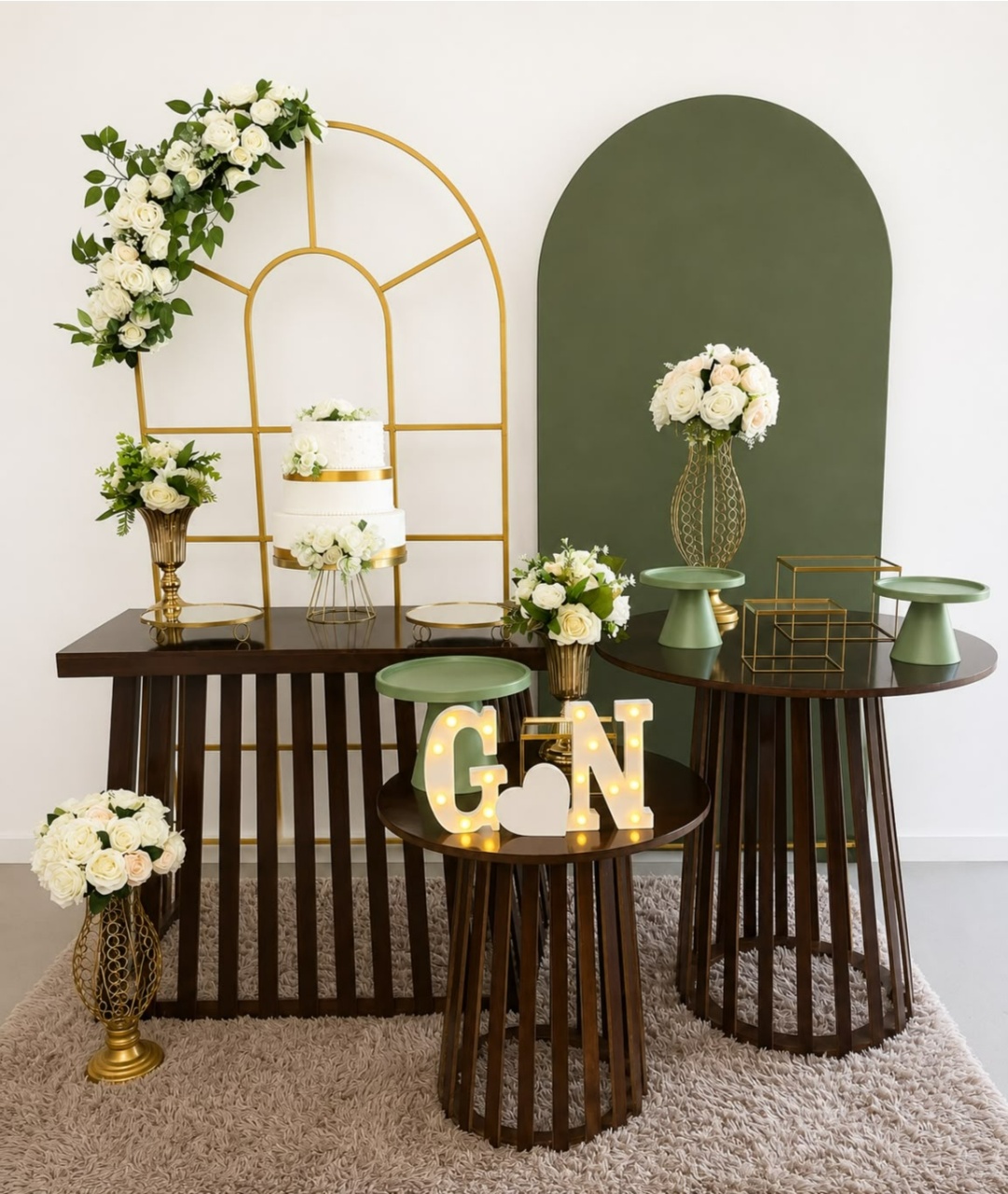 Verde Oliva Casamento - Noivado - A FESTA E DECORAÇÃO