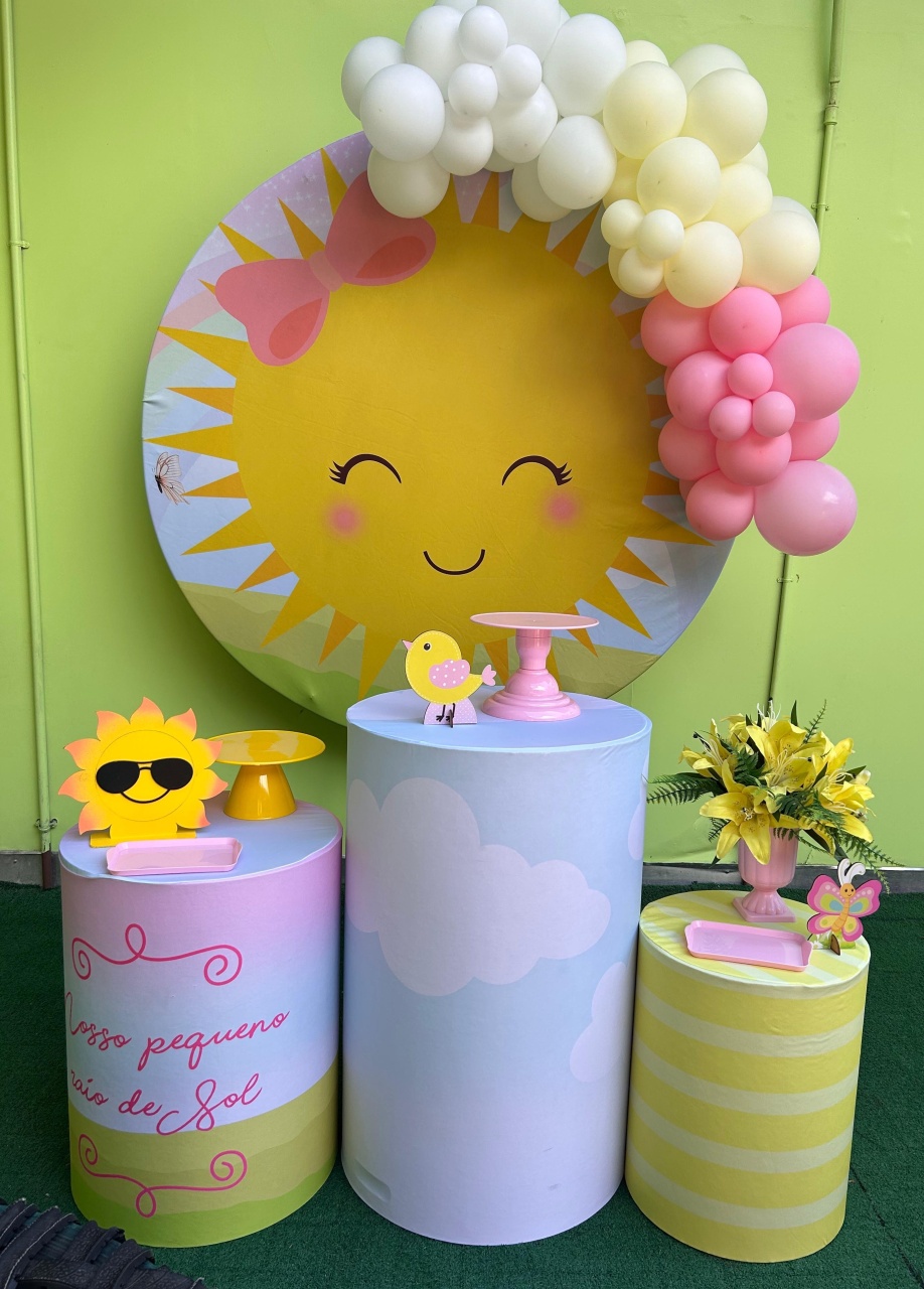 Kit Completo Com Balões Raio de Sol   - A FESTA E DECORAÇÃO