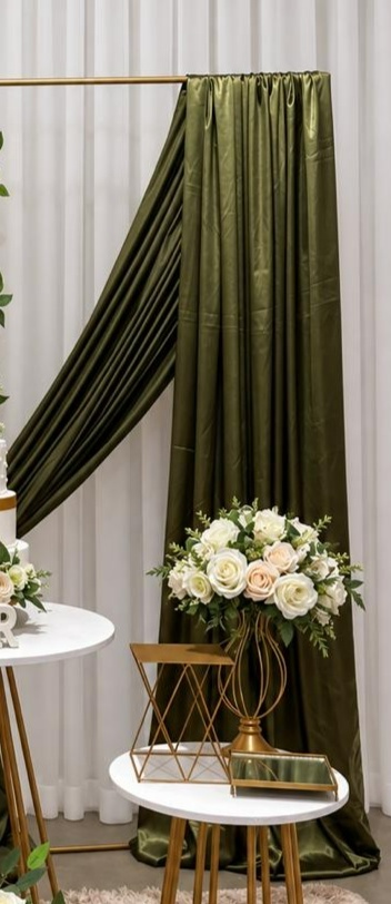 Tecido Cetim Verde Oliva - A FESTA E DECORAÇÃO