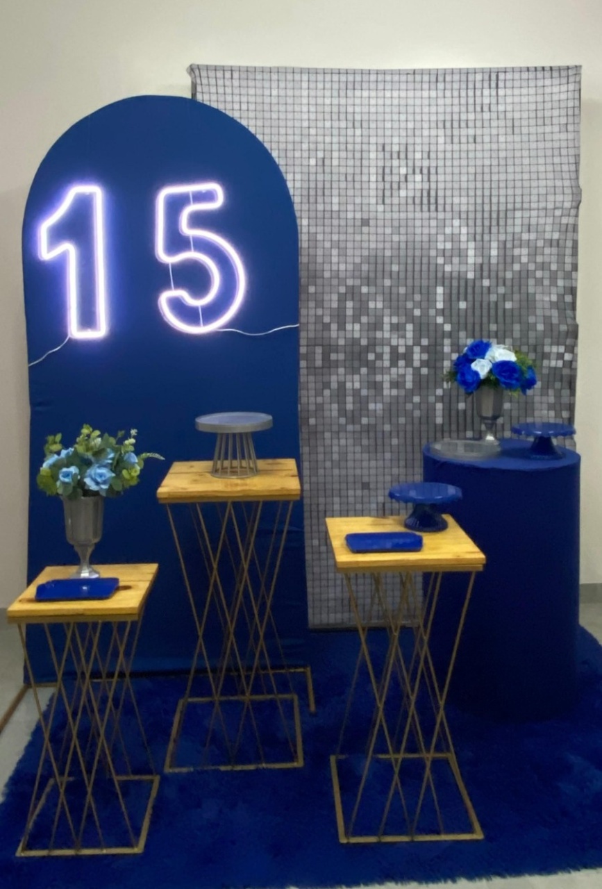 Kit Luxo Azul Com Prata Feminino - A FESTA E DECORAÇÃO