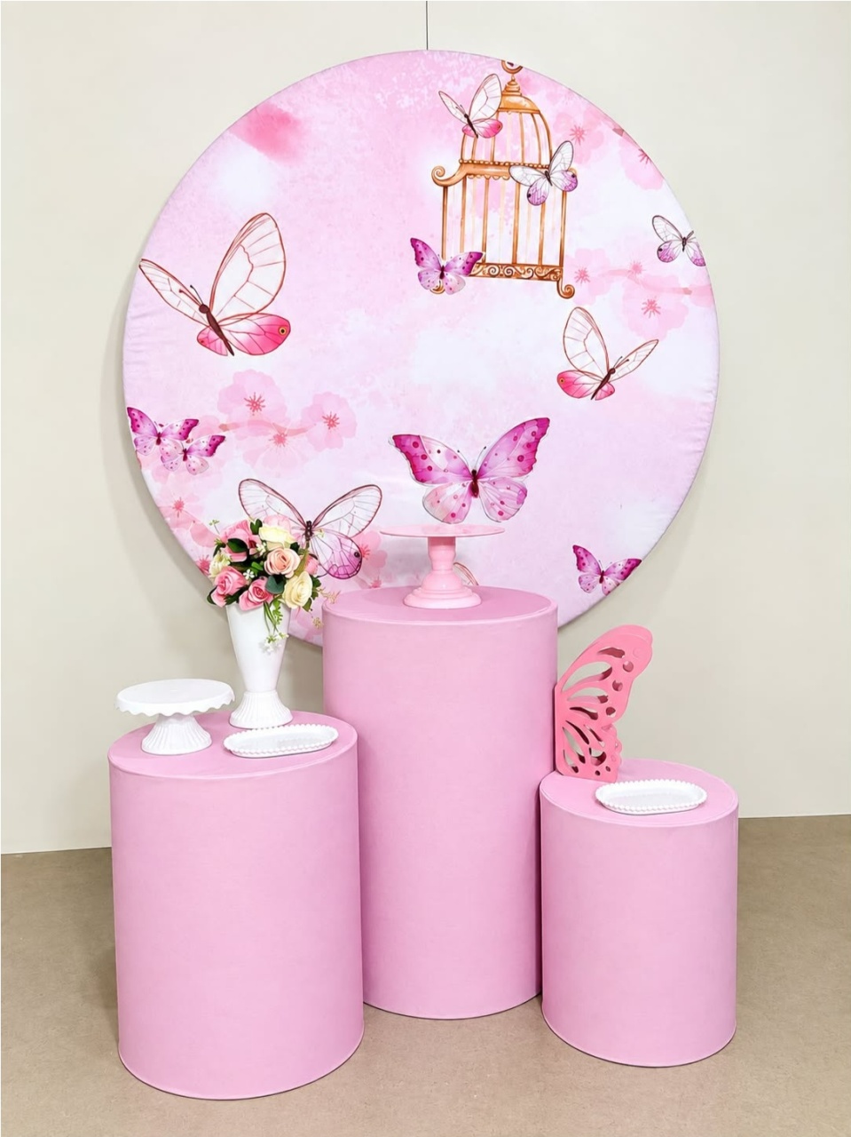 Kit Completo Com Balões Borboleta Rosa - A FESTA E DECORAÇÃO