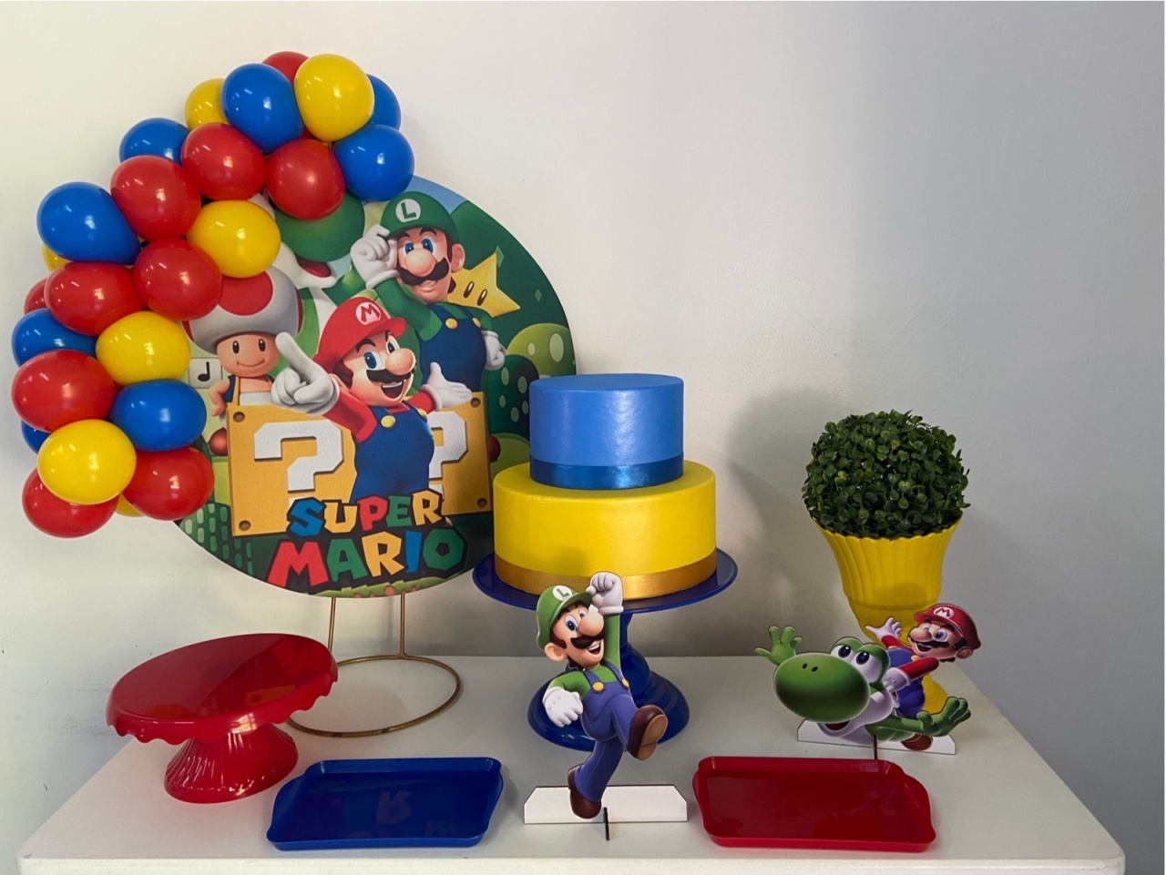 Kit Festa Na Mesa M Super Mário  - A FESTA E DECORAÇÃO
