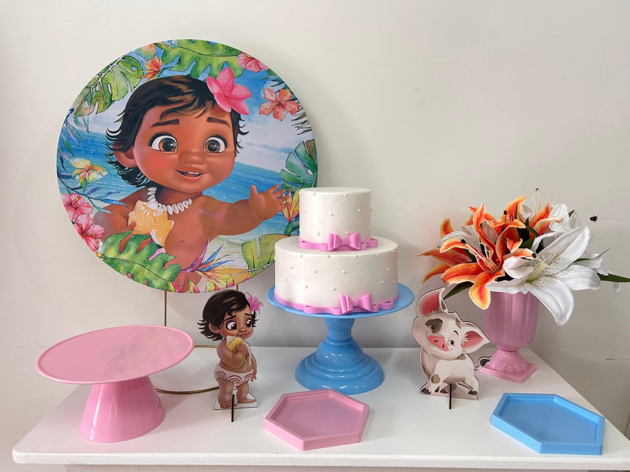 Moana Baby Festa Na Mesa P - A FESTA E DECORAÇÃO