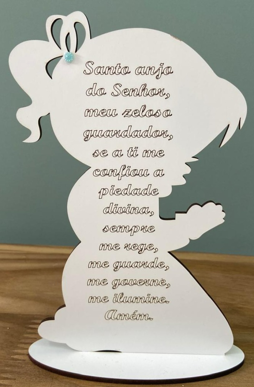 Anjo Mdf Menina - A FESTA E DECORAÇÃO