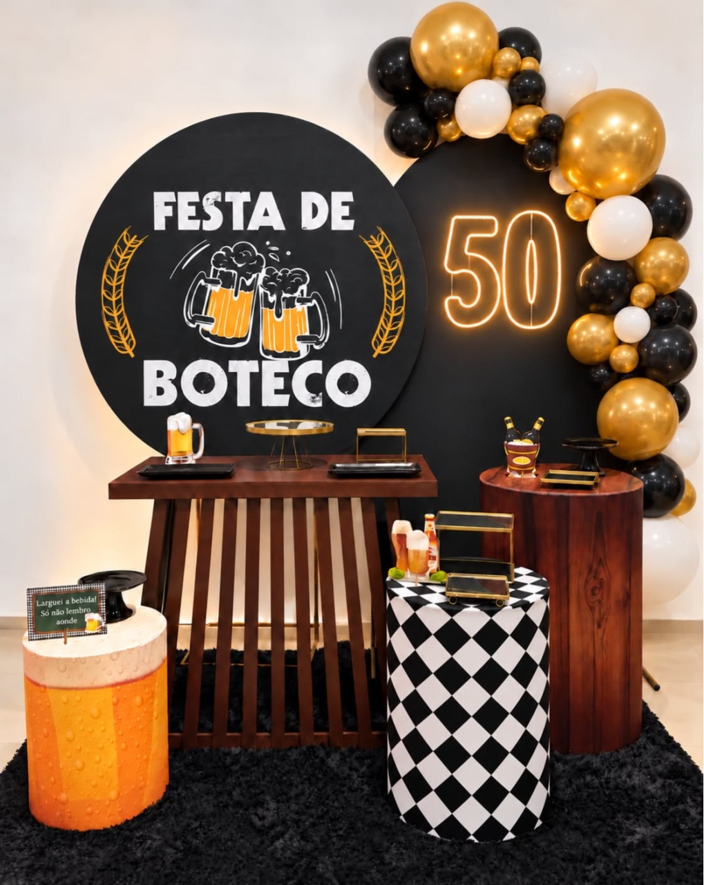Composição Com Balões Meu Boteco - A FESTA E DECORAÇÃO