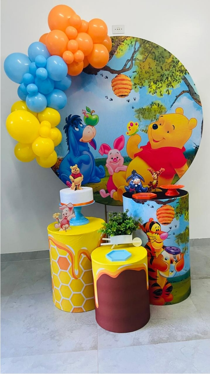 Kit Completo Com Balões Ursinho Pooh - A FESTA E DECORAÇÃO