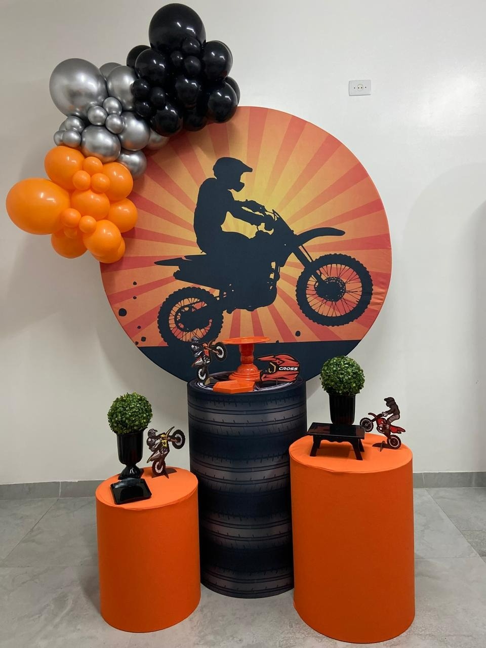 Kit Completo Com Balão Moto Cross - A FESTA E DECORAÇÃO