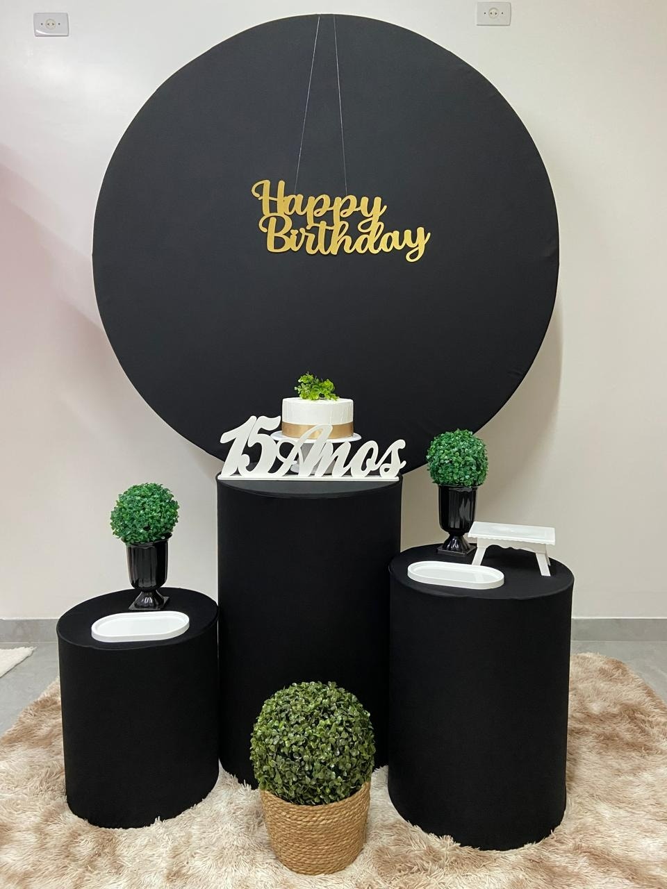 Kit Preto Redondo  - A FESTA E DECORAÇÃO