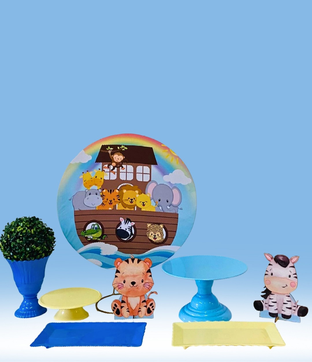 Kit Festa Na Mesa P Arca de Noé (Animais) - A FESTA E DECORAÇÃO