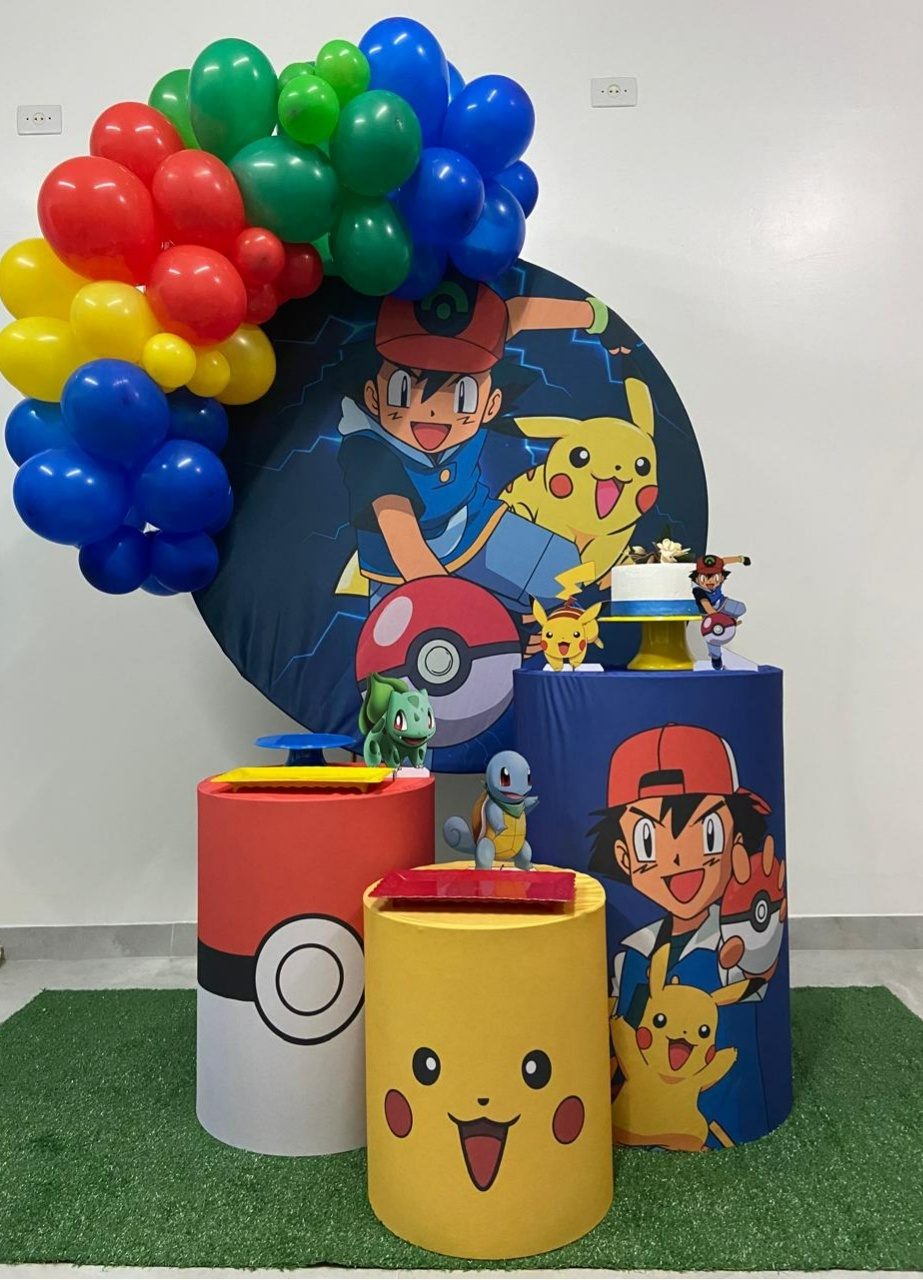 Kit Completo Com Balões Pokemon - A FESTA E DECORAÇÃO