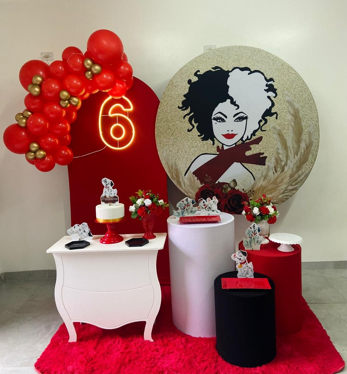 Cruella  Kit Super Luxo  - A FESTA E DECORAÇÃO