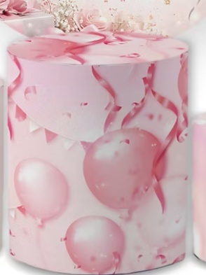 Capa Cilindro G Happy Birthday Rosa - A FESTA E DECORAÇÃO