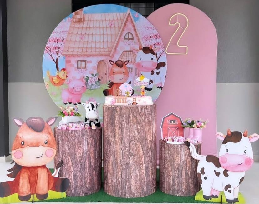 Fazendinha Rosa Kit Especial - A FESTA E DECORAÇÃO