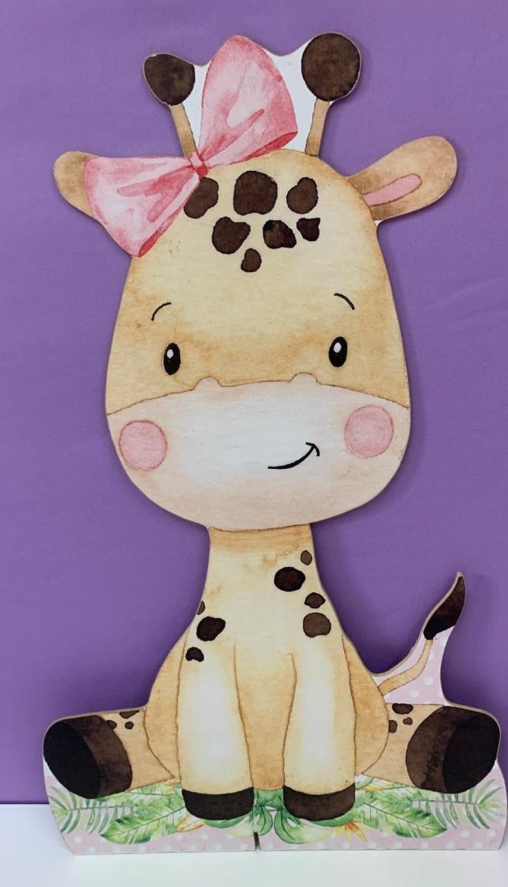 Toten  Girafa Safari Menina  - A FESTA E DECORAÇÃO