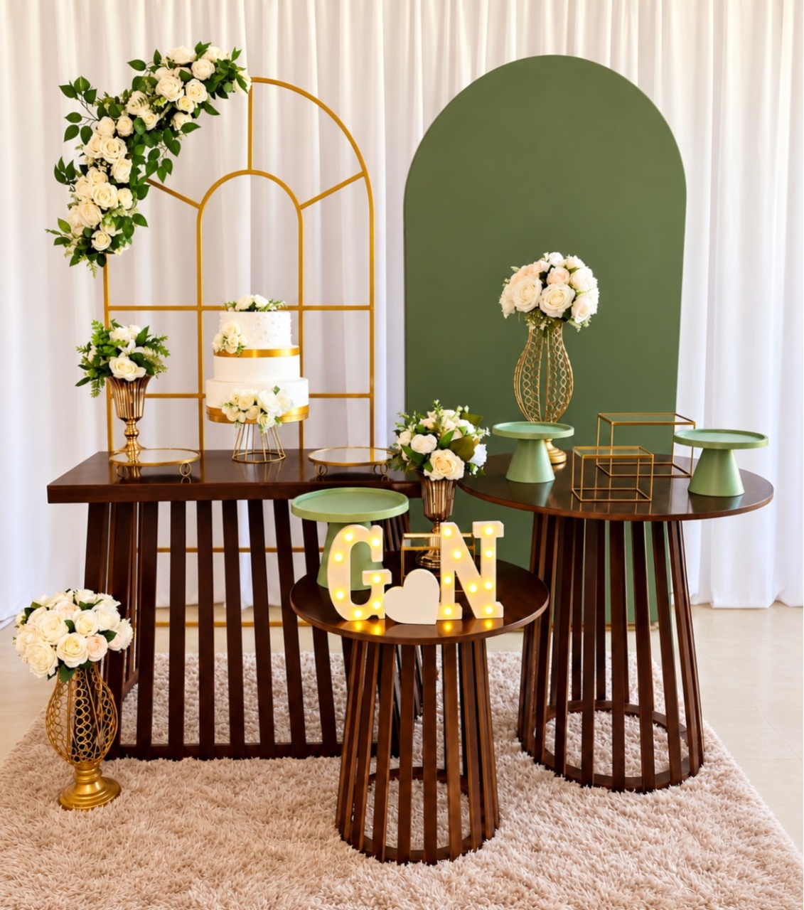 Verde Oliva Casamento - Noivado - A FESTA E DECORAÇÃO