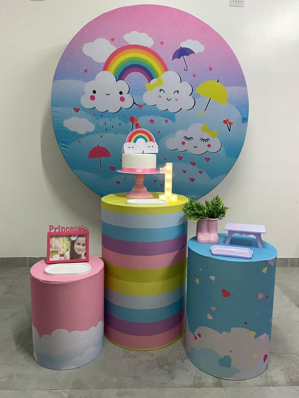 Kit Completo Com Balão Chuva de Amor   - A FESTA E DECORAÇÃO