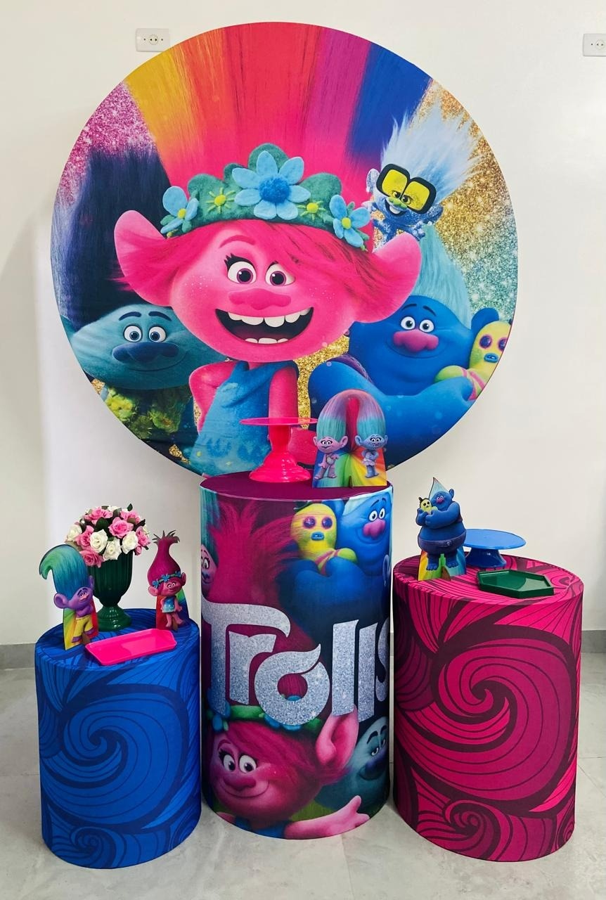 Kit Básico Trolls  - A FESTA E DECORAÇÃO