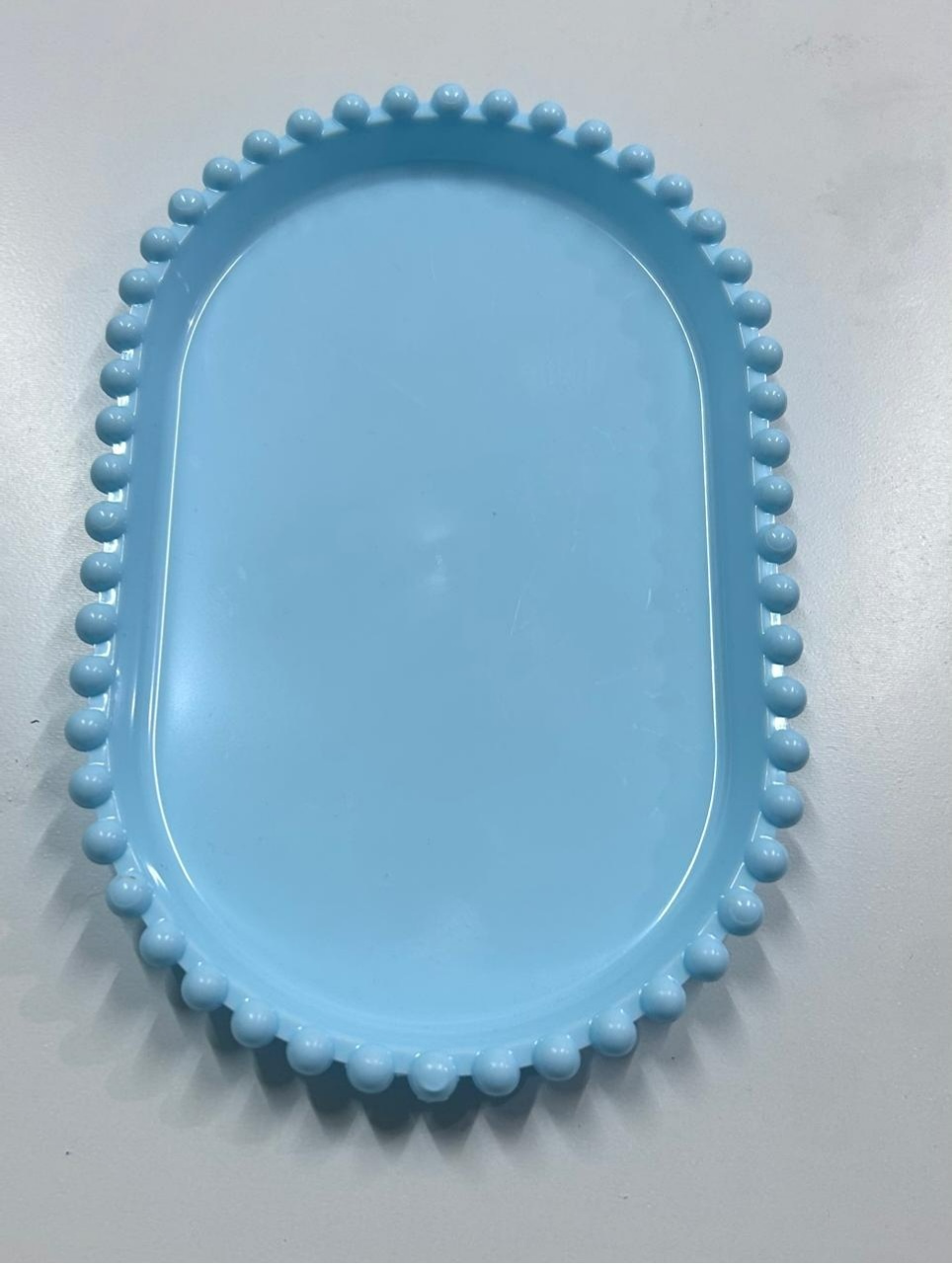 Bandeja Oval Bolinhas Azul Candy - A FESTA E DECORAÇÃO