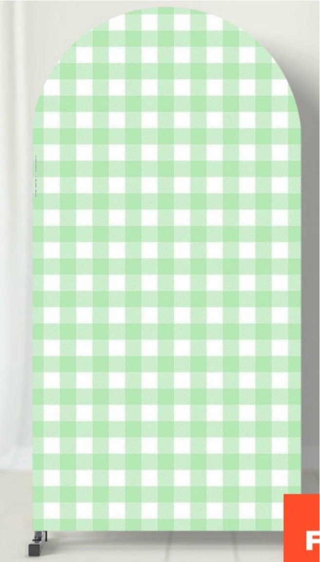 Capa Painel Romano Xadrez Verde - A FESTA E DECORAÇÃO