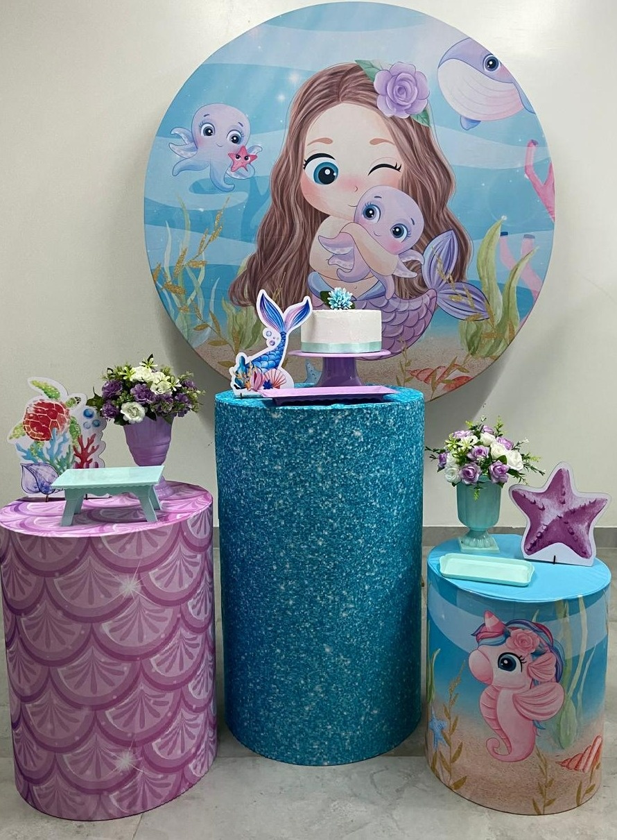 Kit Básico Pequena Sereia Cute - A FESTA E DECORAÇÃO