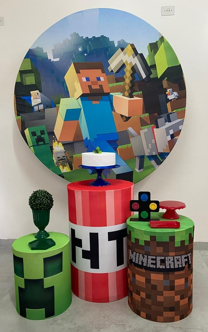 Kit Básico Minecraft  - A FESTA E DECORAÇÃO
