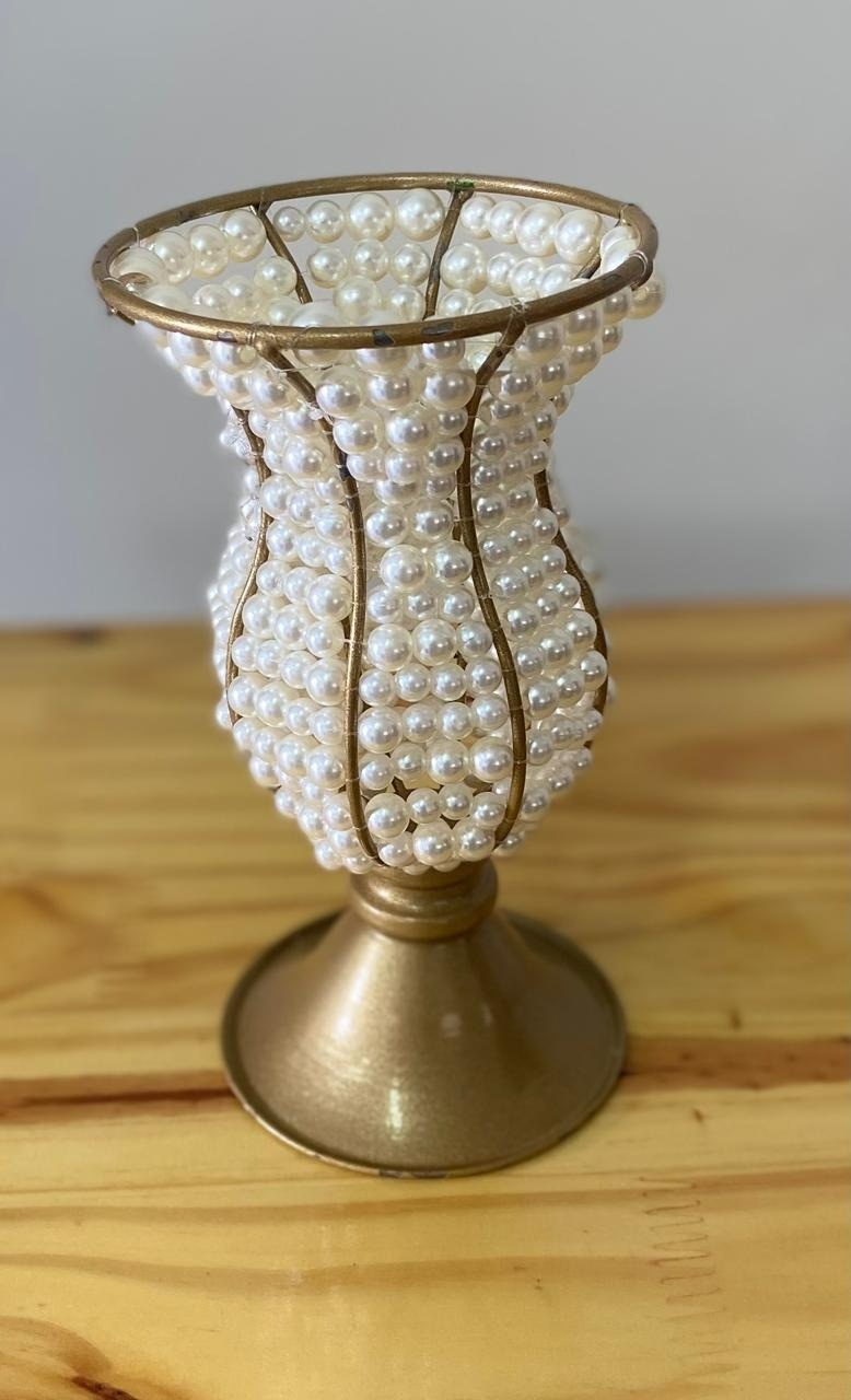 Vaso Pérola Bege P - A FESTA E DECORAÇÃO