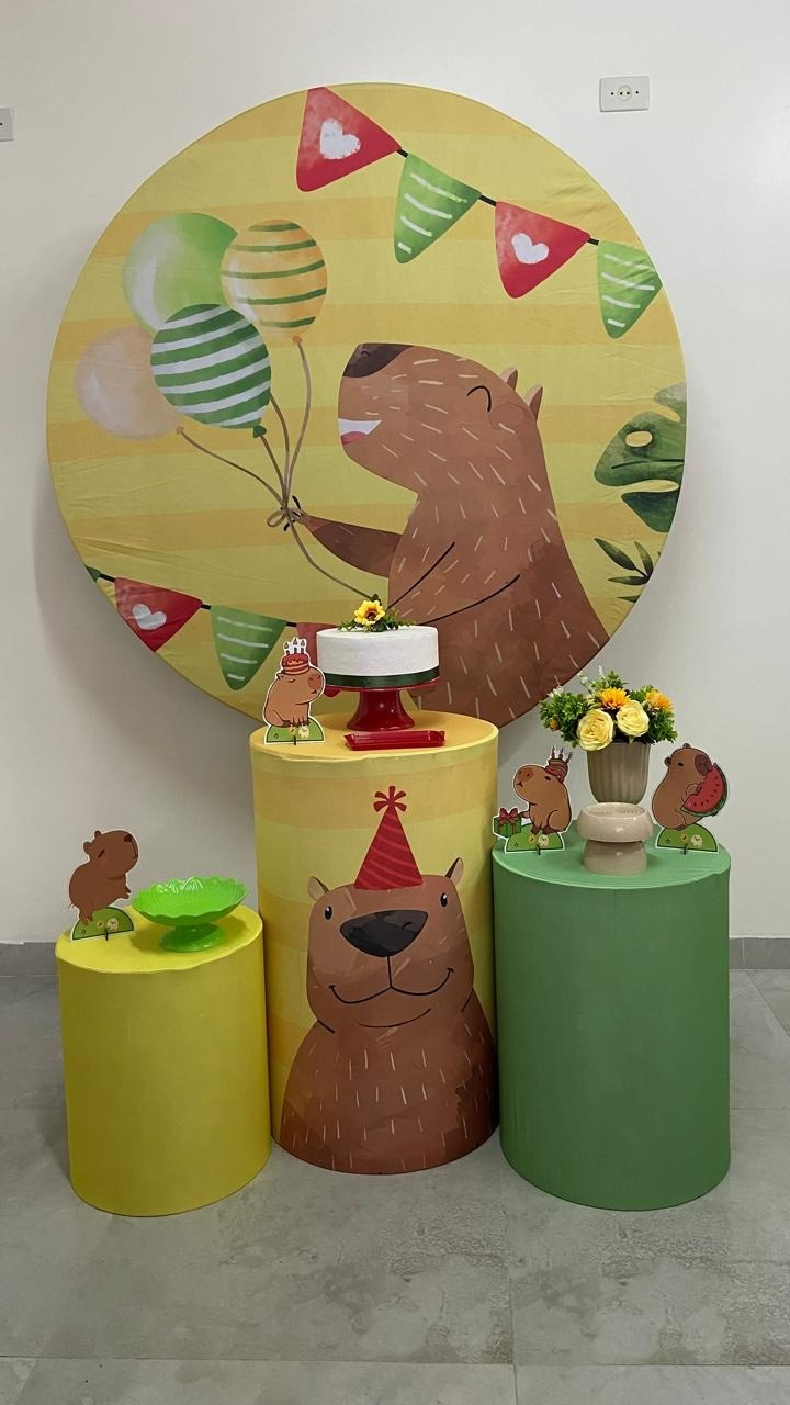 Kit Básico Capivara Neutro  - A FESTA E DECORAÇÃO