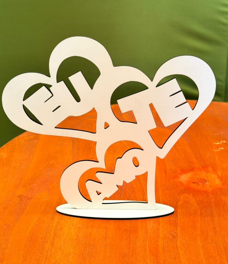 Display Eu Te Amo + Coraçoes - suh pegue monte 
