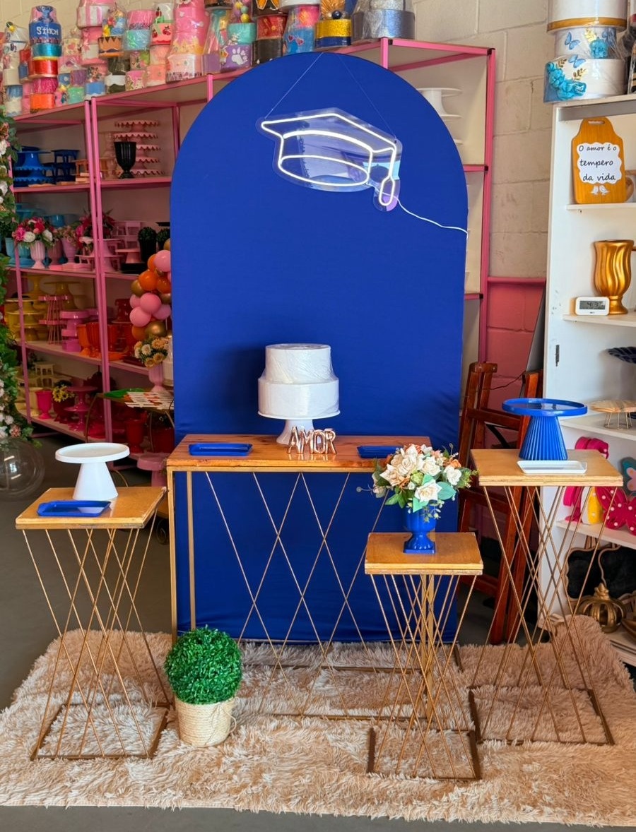 Romano Azul Escuro+ Kit Trançada   + Led  - suh pegue monte 